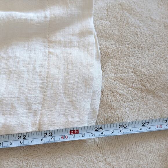 NWT Sandro Long-Sleeve Ivory/Ecru Linen Blend Utility Jumpsuit, size 42 / US 10 - Picture 15 of 16